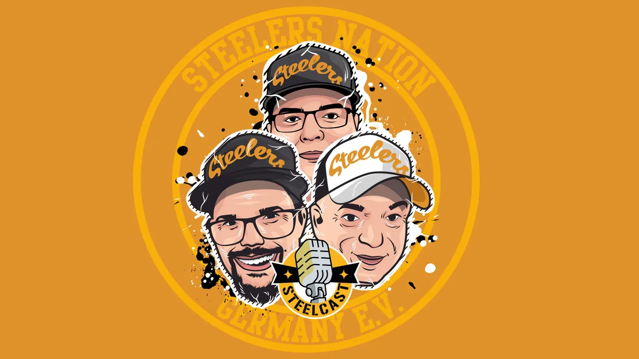 Folgenbild: die Steelcast-Hosts als Illustration